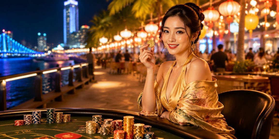 Người chơi thực hiện giao dịch tài chính trực tuyến ở Đà Nẵng về đêm