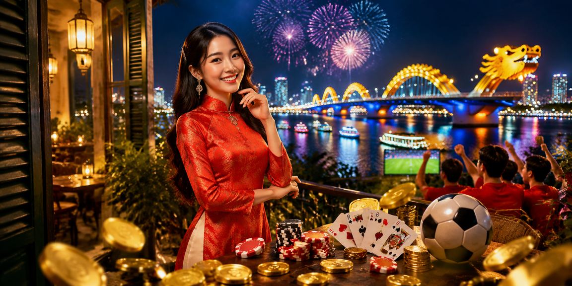 Giao dịch thẻ và trải nghiệm game tại Đà Nẵng với áo dài truyền thống